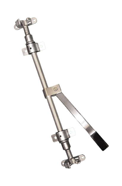 3/4 inch aluminum lockrod showing handle with grip
