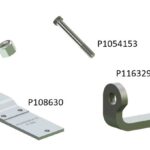 aluminum hinge, galvanized hinge butt, hinge bolt & nylock nut that are included in the Powerbrace P1503