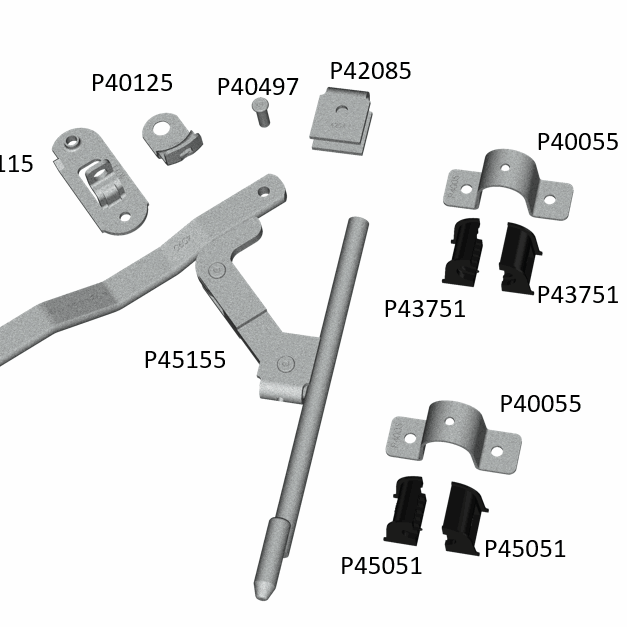 diagram of plungelok conversion kit & parts included in kit